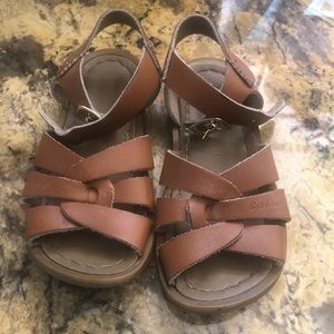 Saltwater by hoy tan / cognac sandals